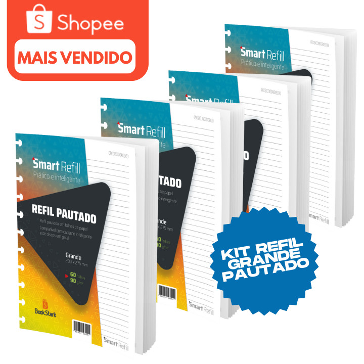 Refil Para Caderno Inteligente (A4) - 11 Discos 200x275mm 60/120/240 Folhas