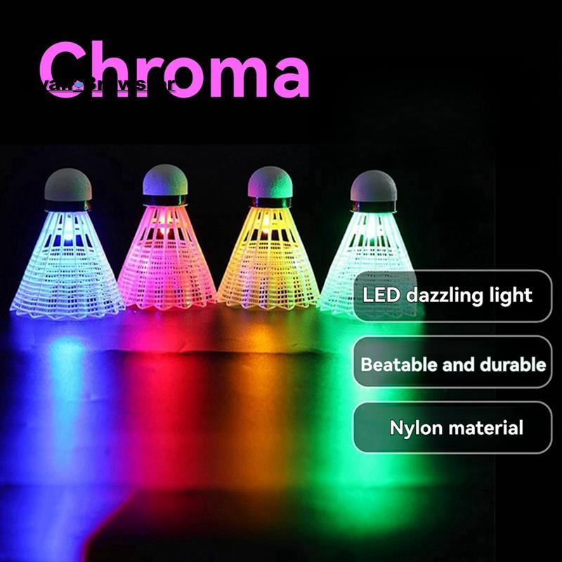 [Preferência R] 4 Unidades De Bolas De Badminton LED De Plástico Espumado Esportivo Petecas Iluminadas Conjunto