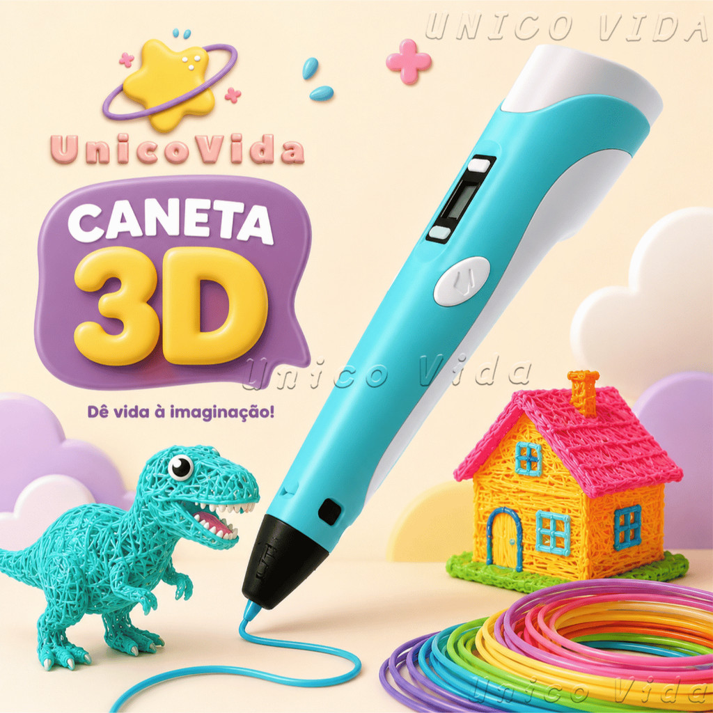 Caneta De Impressão Mágica 3D Grátis 10M DIY PLA Filamento Desenho Brinquedo Presente De Aniversário Criança ABS Tela LC