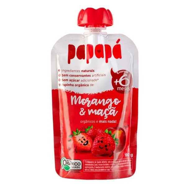 Papinha Morango e Maça 100g - Papapá