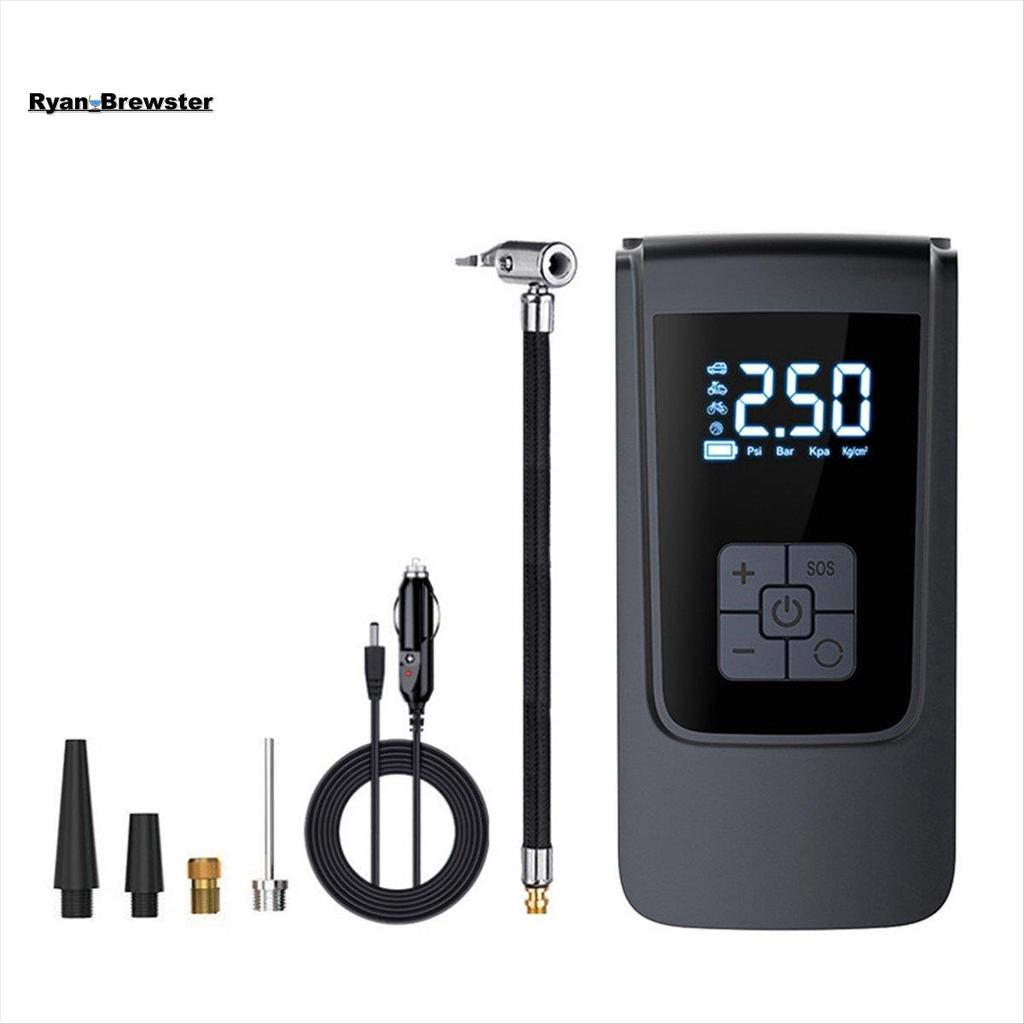 [Preferência R] Compressor De Ar Com Display Digital Para Inflador De Pneus De Bicicleta De Carro Sem Fio B
