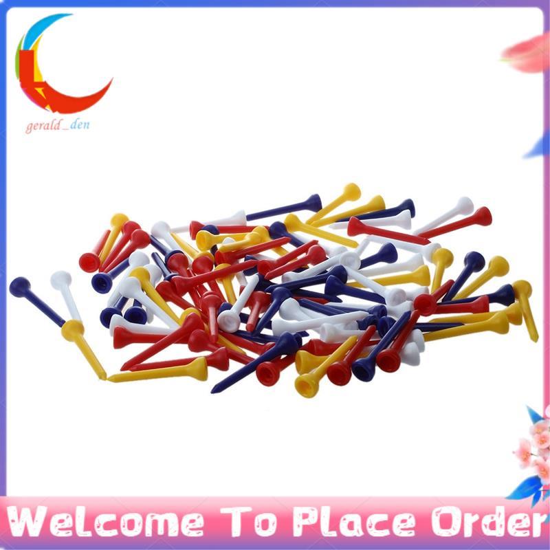 100pcs Camisetas De Golfe De Plástico Misto De Cores 49mm