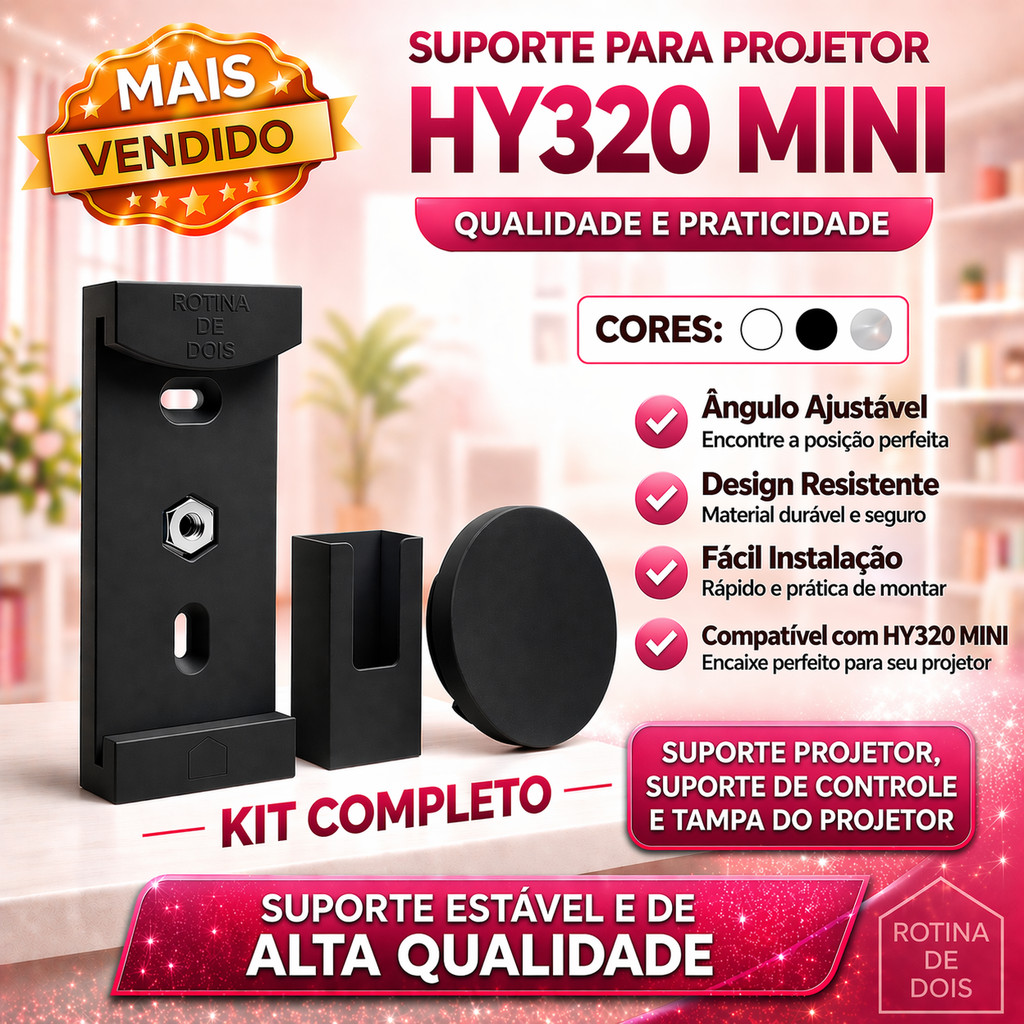 Suporte Projetor DataShow HY320 Mini de Teto Parede e Tripe