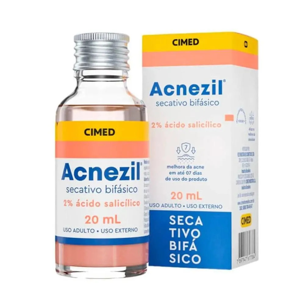 Ácido Salicílico Acnezil Anti Acne Cravos e Espinhas Secativo Bifásico 20ml