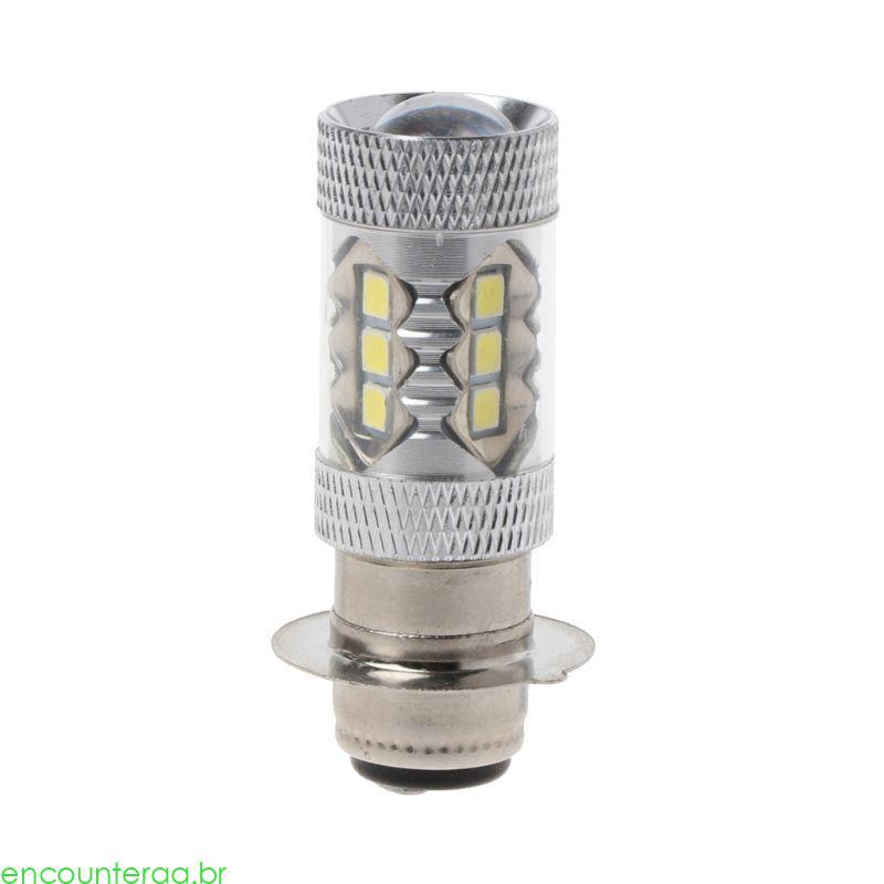Encountera Lâmpada Farol Motocicleta PX15D H6 80W 6500K 16 LED Para Indicador