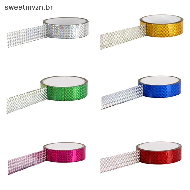 sweetmvzn 1 Peça 30M Anel De Ginástica Rítmica Decoração Holográfica Glitter Fita Artística Aros Stiers Flash DIY BR