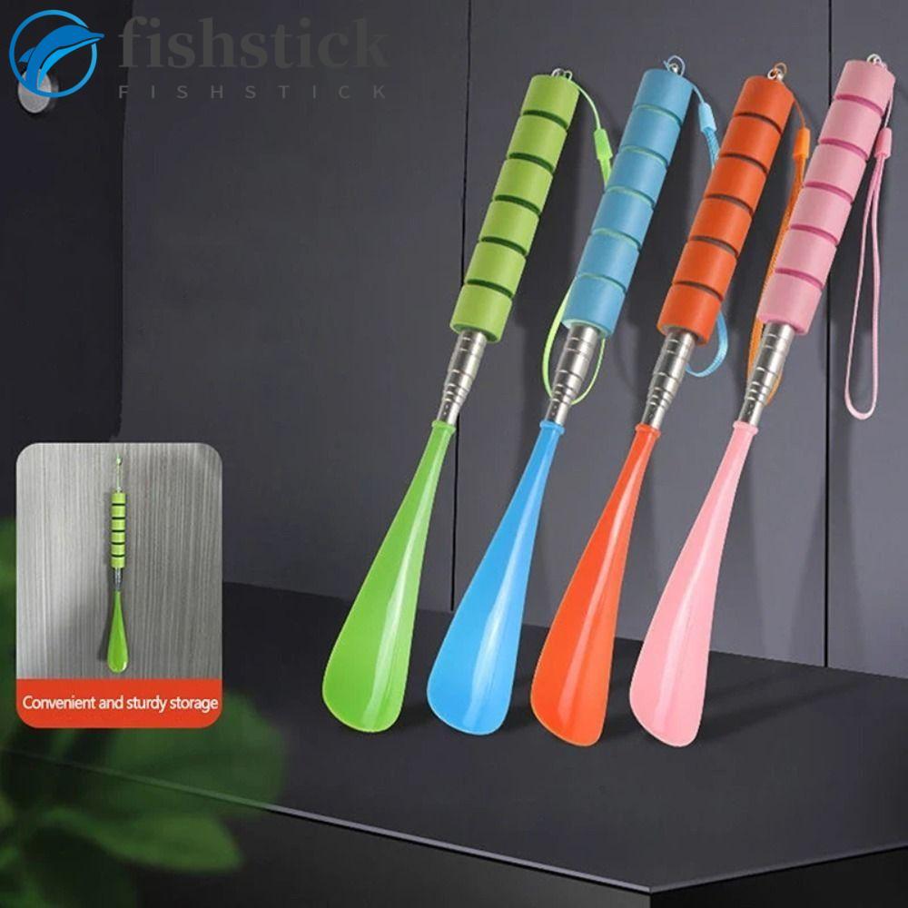 Buzina De Sapato FISHSTICKA , Levantador Ajustável Com Alça Longa , Colher Portátil Retrátil Durável Para Idosos