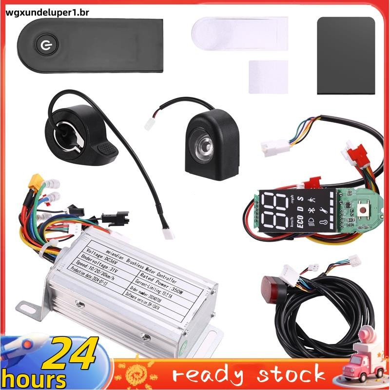 Controlador Sem Escovas 36V 350W + Medidor Bluetooth + Luz + Acelerador + Kit de Capa Para Scooter Elétrico Xiaomi M365/