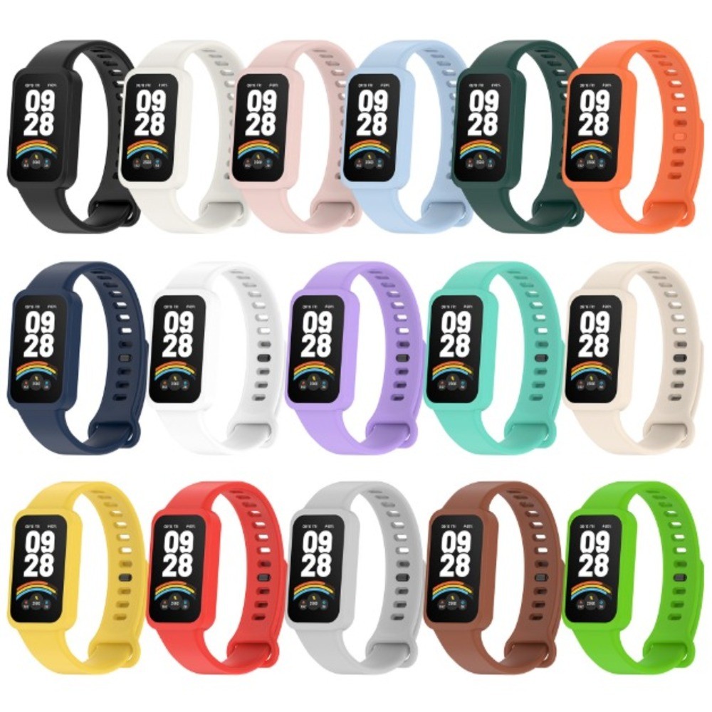Pulseira Silicone Respirável para Xiaomi Smart Band 9 Active / Redmi Band 3 | Confortável, Ajustável e Leve