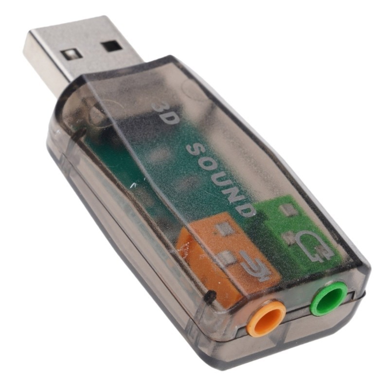 SUIT * Mini USB Macho Para Adaptador Auditivo Fêmea De 3 5 Mm Placa De Som 3D Microfone