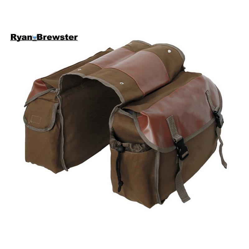 [Preferência R] Bolsa De Selim De Grande Capacidade Para Motocicleta , Lona De Ciclismo , Caixa À Prova D'água , Ferrame
