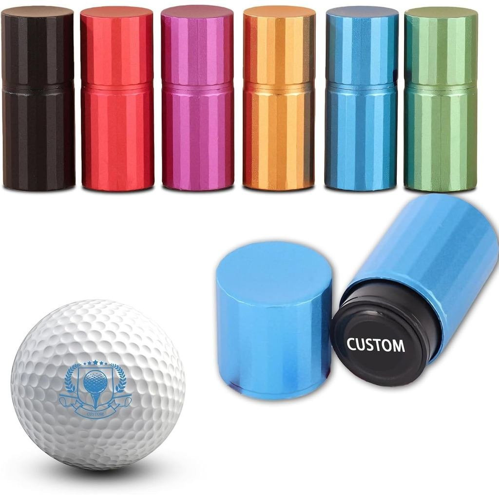 Carimbo para Bola de Golfe com Seu Nome, Acompanha Caixa de Armazenamento de Metal, Presente para Entusias
