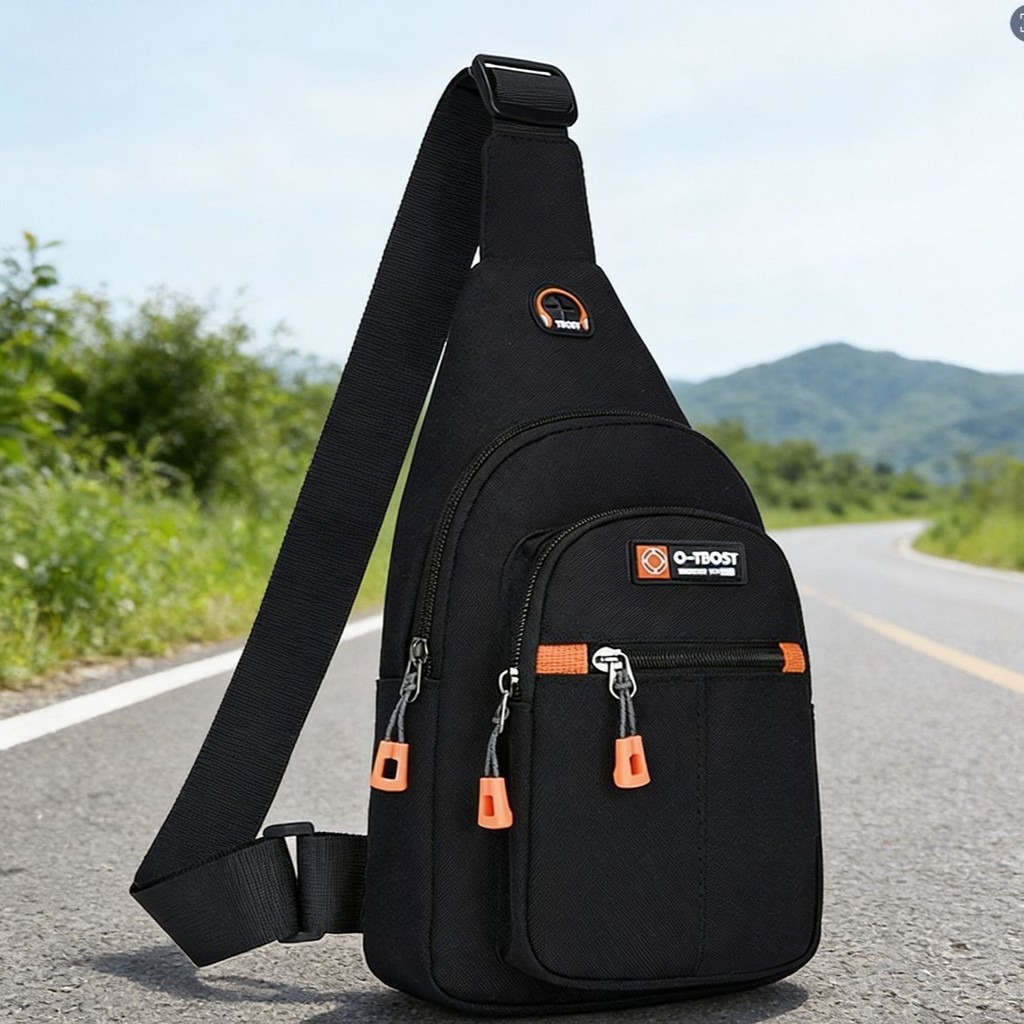 Pronto estoque Bolsa de peito multifuncional transfronteiriça masculina novo estilo moda multicamadas portátil viagem Ta
