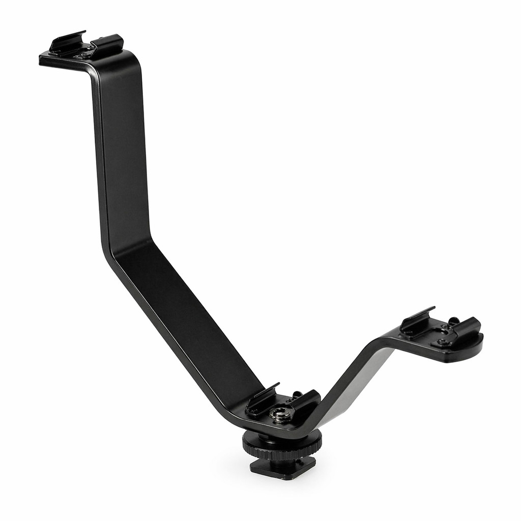 Suporte V 3 Sapatas Câmera Flash Microfone Led Metal Tripé