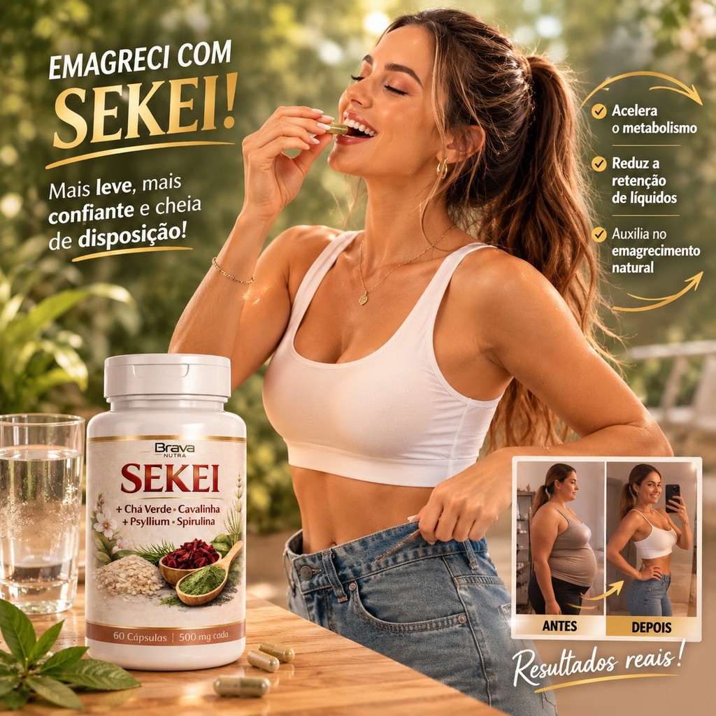 Brava Nutra Sekei 60 Cápsulas 500mg | Envio Imediato