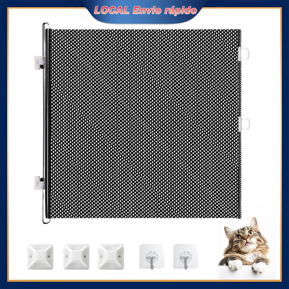 Portão Grade Retrátil de Proteção 50x125cm para Bebês e Cachorros – Instalação Sem Furos, Porta de Escada, Seguro