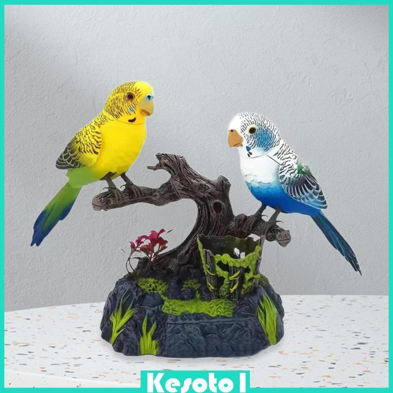 [Brkesoto1] Controle De Voz Falando Papagaio Pássaro Brinquedo Simulação Elétrica Animal De Estimação Cantando Chilrear 