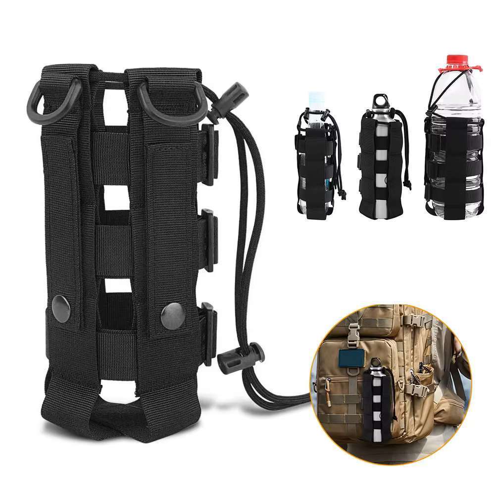 Bolsa Tática Porta Garrafa Água com Alça Transversal Porta Squeeze Copo Térmico Ciclismo Camping Hidratação