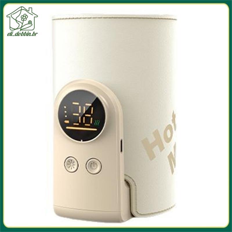 [eli_dobbin.br] Controle De Temperatura Inteligente USB Multifuncional Mamadeira Aquecedor De Capacidade De Tela Manga A