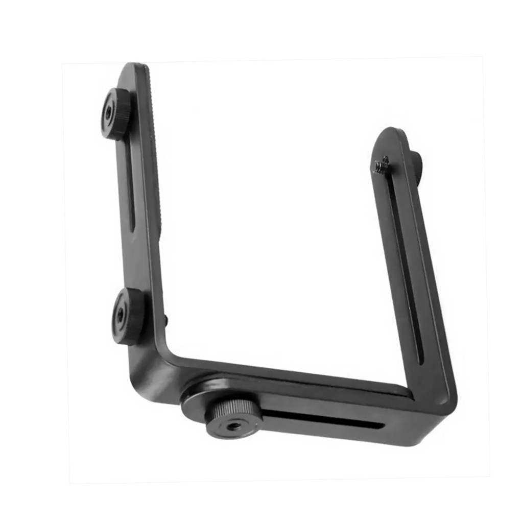 Suporte Duplo L Para Flash E Câmera 1/4 Ajustável Tripé DSLR LED