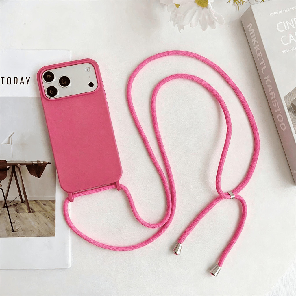 Capa com Cordão Fashion 💕 Anti Impacto Ajustável iP 16 ao17 😊