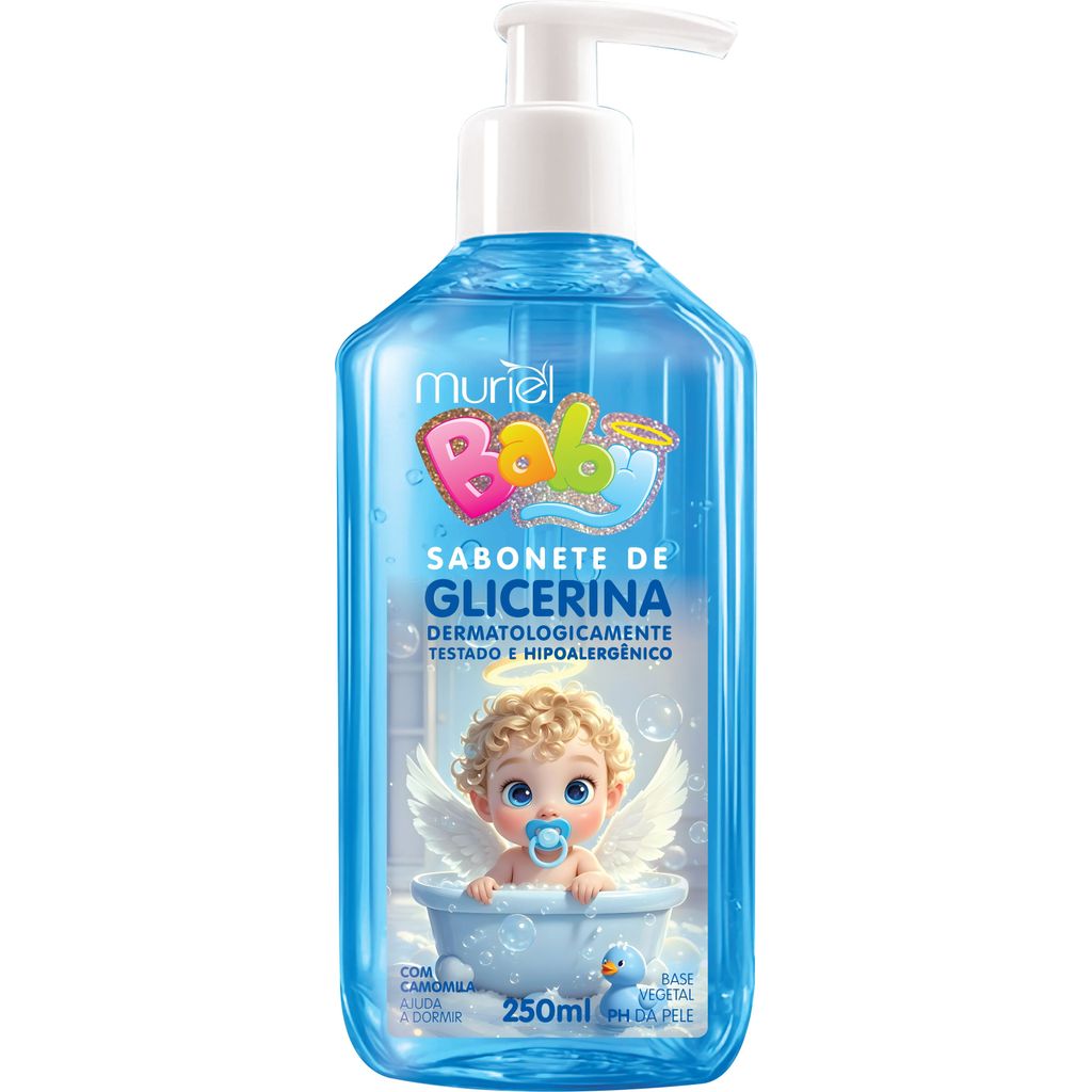 KIT COM 2 SABONETE LIQUIDO GLICERINA BABY 250ML MURIEL