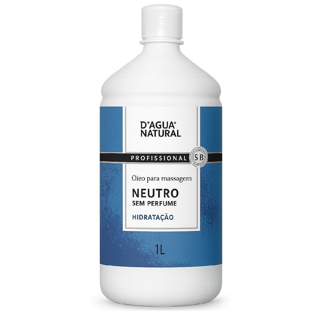 Óleo de Massagem Neutro D’Água Natural 1L – Uso Profissional