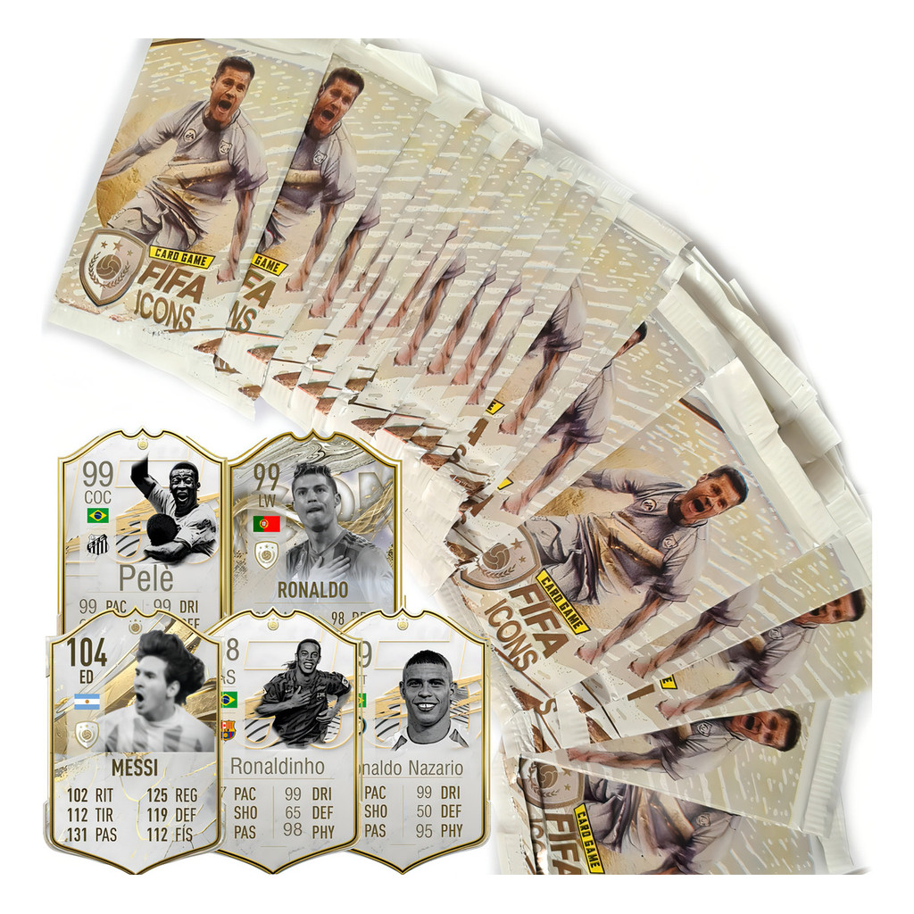 Card Fifa Ultimate Team Jogadores Icones = 100 Figurinhas