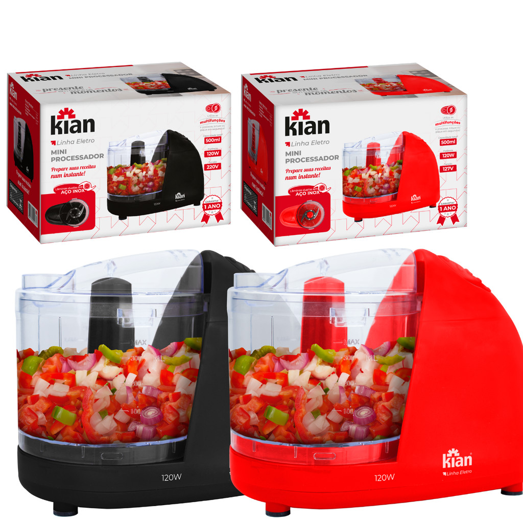 Mini Processador De Alimentos Elétrico Para Alho Cebola 127V E 220V Casa Cozinha Restaurantes - Kian