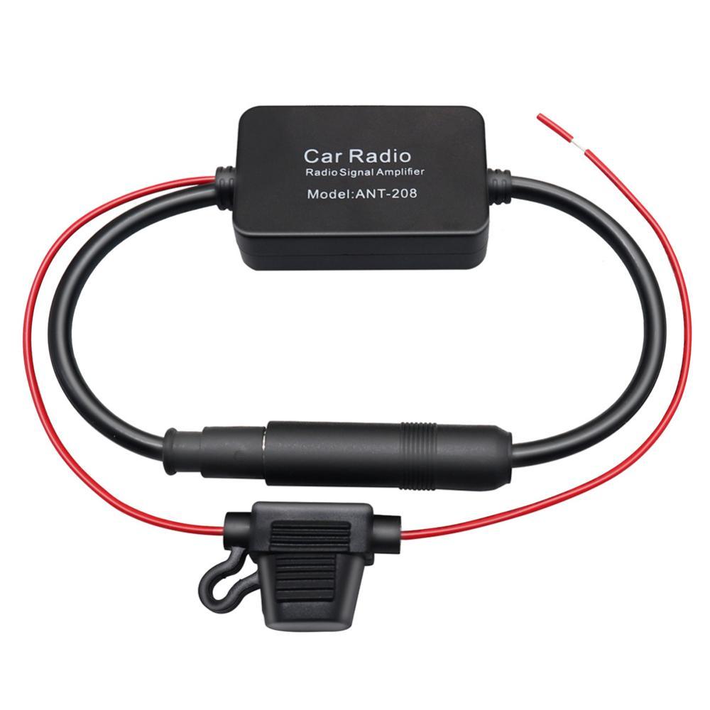TKEY 12V Conjunto Amplificador De Sinal De Antena De Carro AM Rádio FM Anti-Interferência Melhorar Acessórios Eletrônico