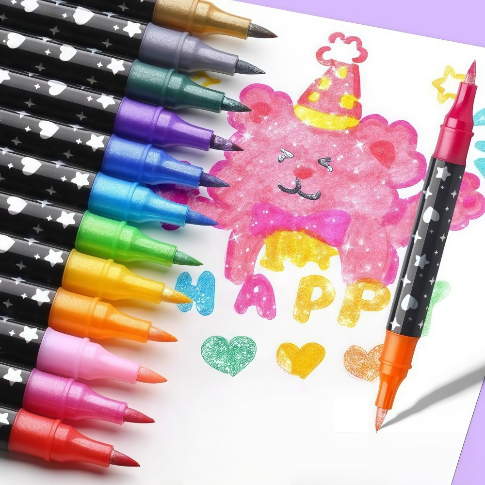 24 to 168 color touch-sensitive star pen, dual-ended star pen / art drawing / watercolor / school / office supplies