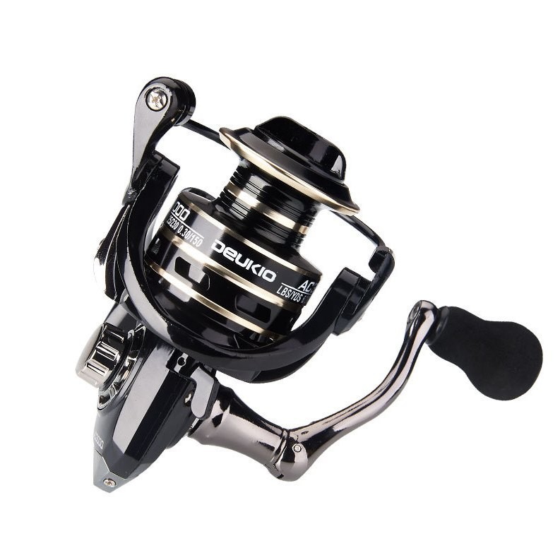 MODIVA Carretel de Pesca Metálico - Molinete para Pesca Marítima com Rolamento Suave