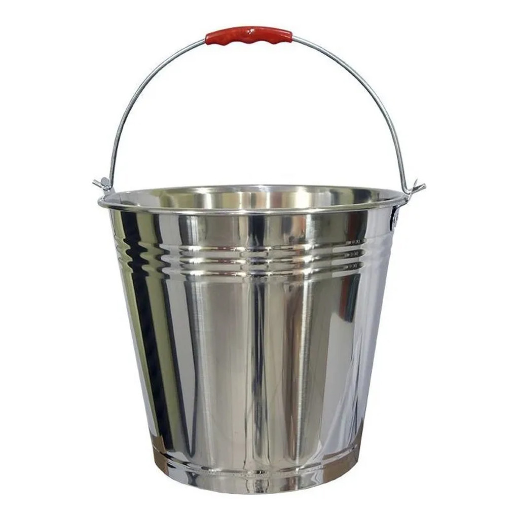 Balde De Gelo Aço Inox Com Alça Suporta Até 16 Litros Modelo Industrial Isolamento Térmico Multiuso