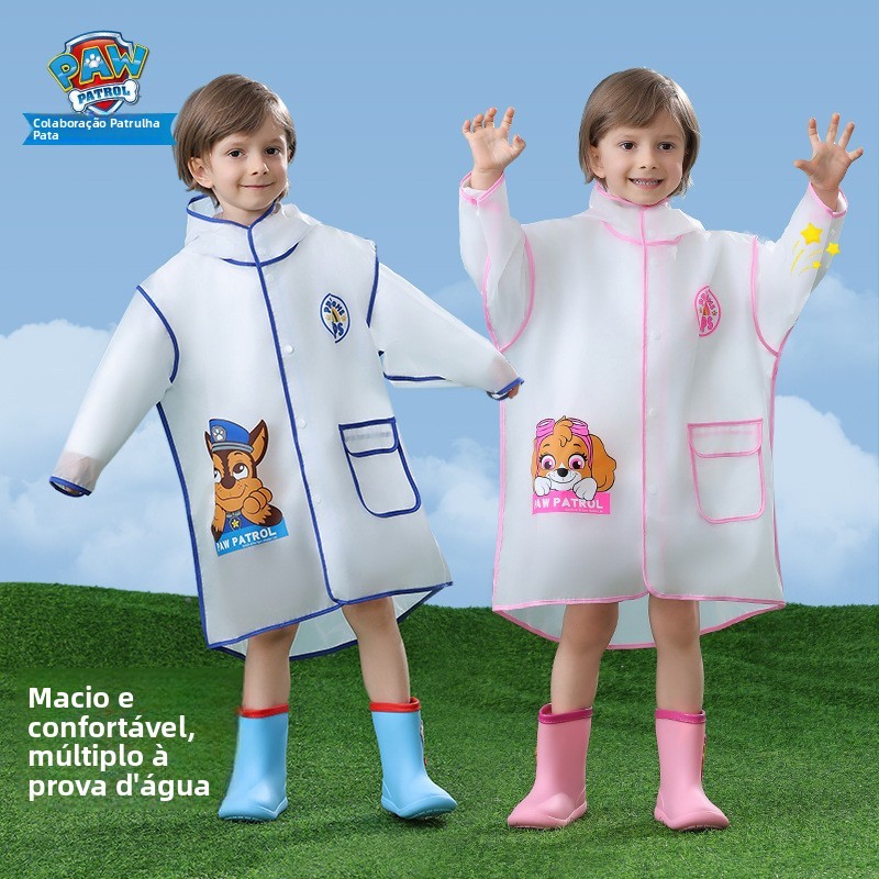 Capa de Chuva Infantil Patrulha Canina – Impermeável Confortável e Ideal para Dias Chuvosos