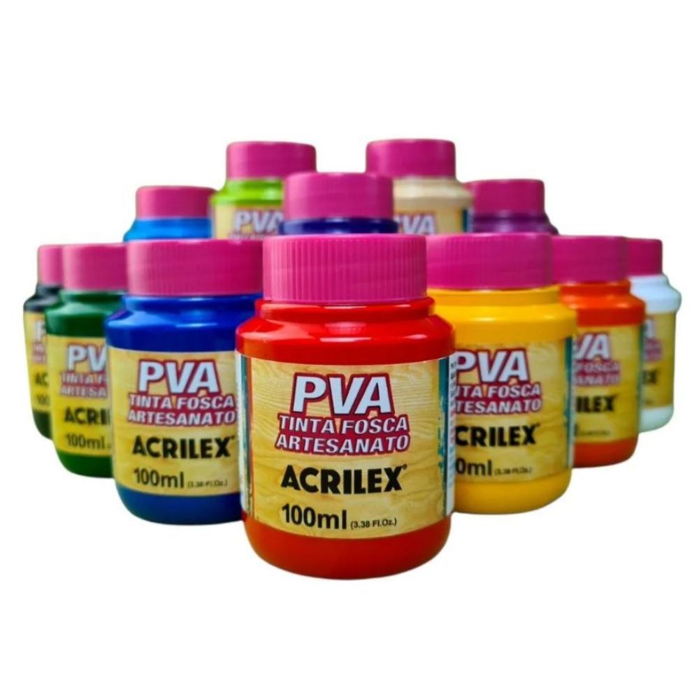 Tinta PVA Fosca Acrilex 100 ml - Ref. 03210