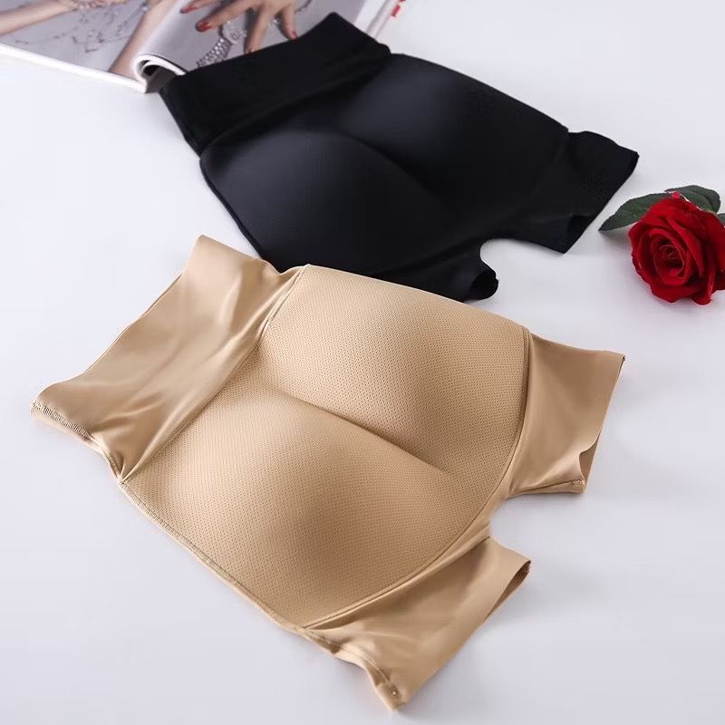 Calcinha Short Com Enchimento no Bumbum Cintura Alta Modeladora Aumenta e Empina Bumbum（Calcinha Bumbum 1）