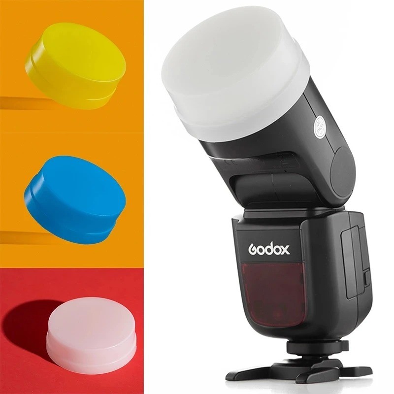Godox V1 Flash Series Cabeça Redonda Speedlite Câmera Difusor Bounce Dome Light Set Para V1C V1N V1S V1F V1O V1P
