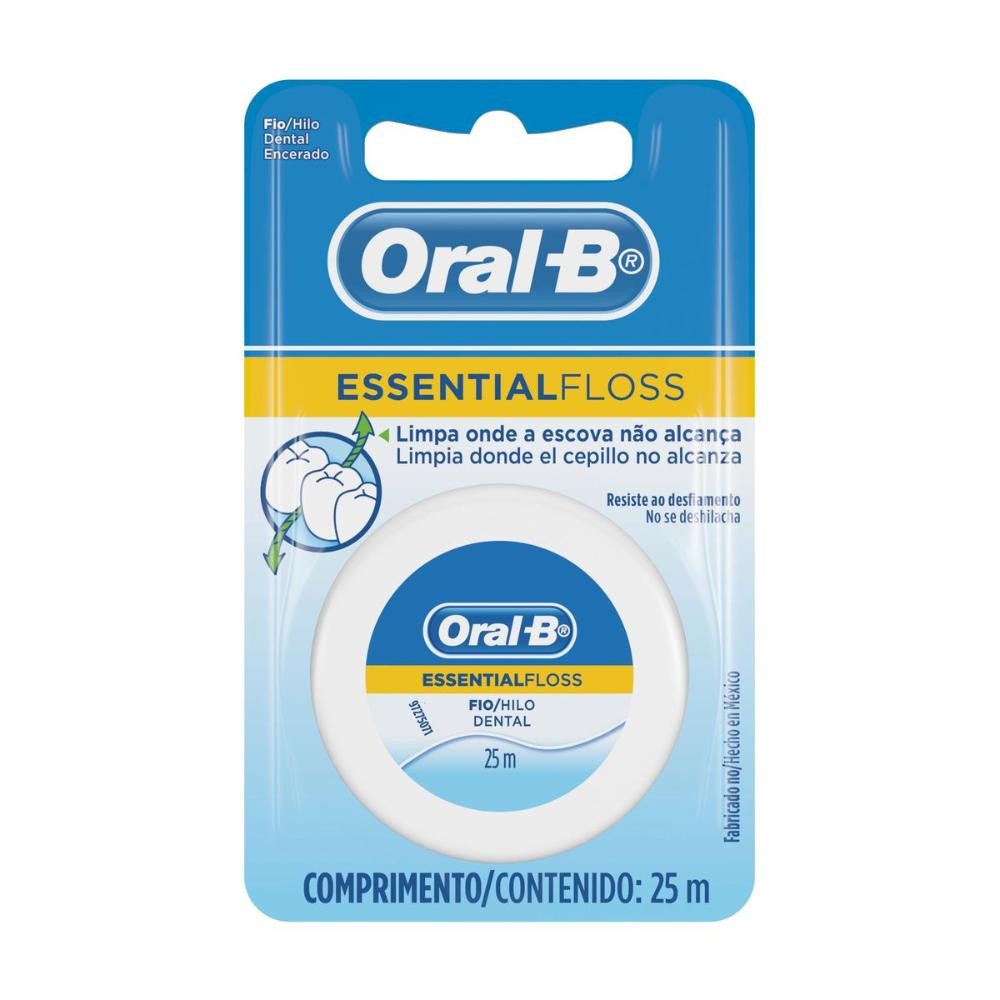 Fio Dental Oral-B Essential Floss Encerado 25m