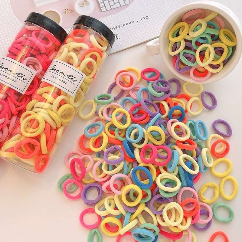 360 Unidades Elasticos de Cabelo Tipo Meia Xuxinha Criança Adulto Rabicó