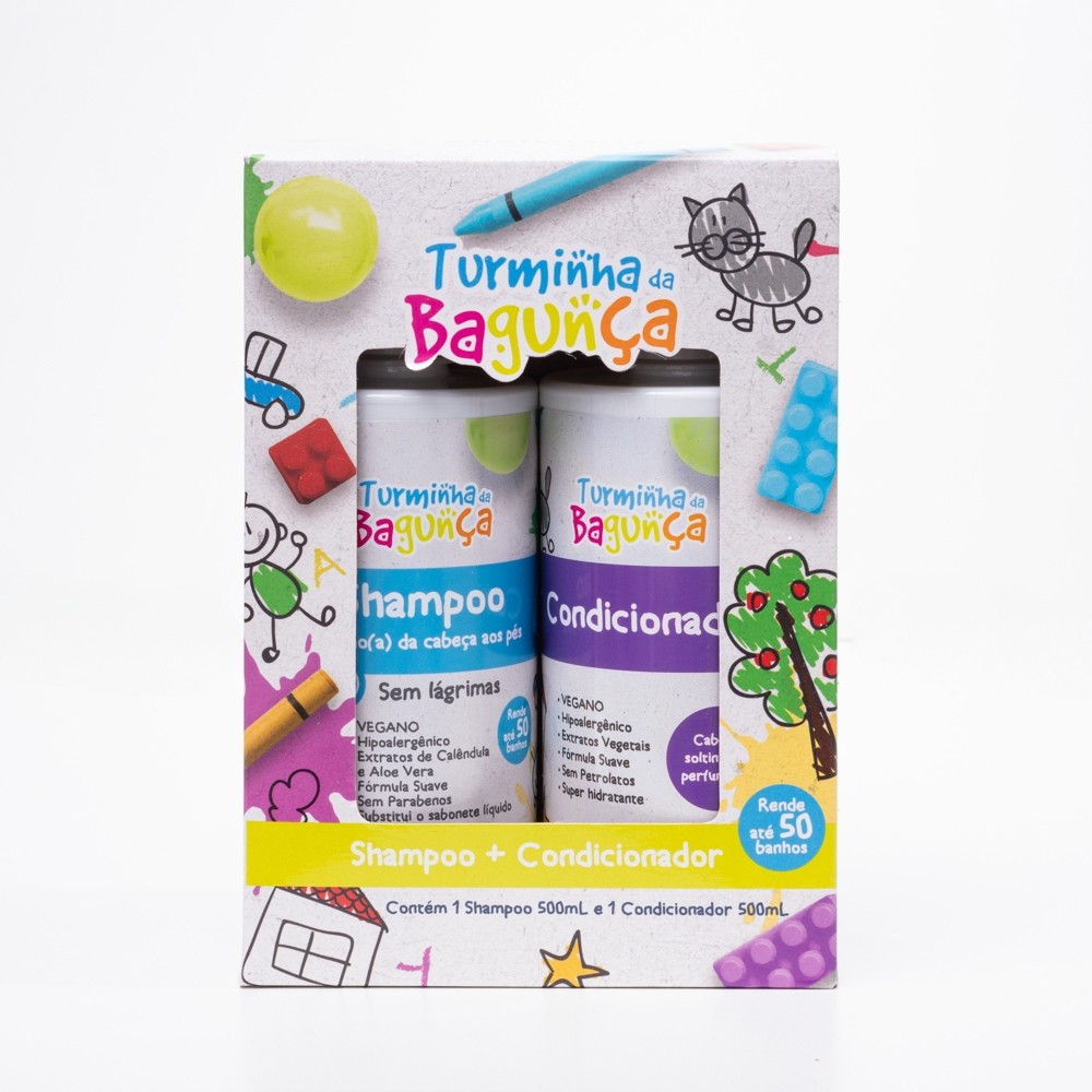 Kit Infantil Shampoo + Condicionador TURMINHA DA BAGUNÇA - 500ml