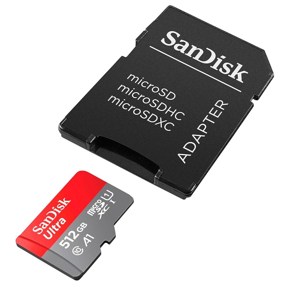 Cartão de Memória MicroSD SanDisk Ultra 512GB 105MB/s + Adaptador SD