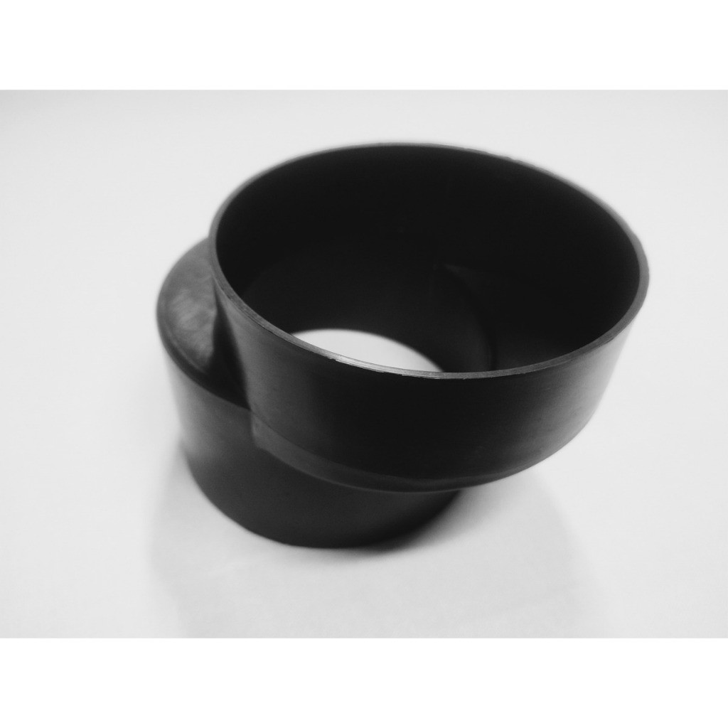 Bolsa Excêntrica Deplasti Deslocador de Privada Vaso Sanitário Preto 100mm - Fácil Instalação