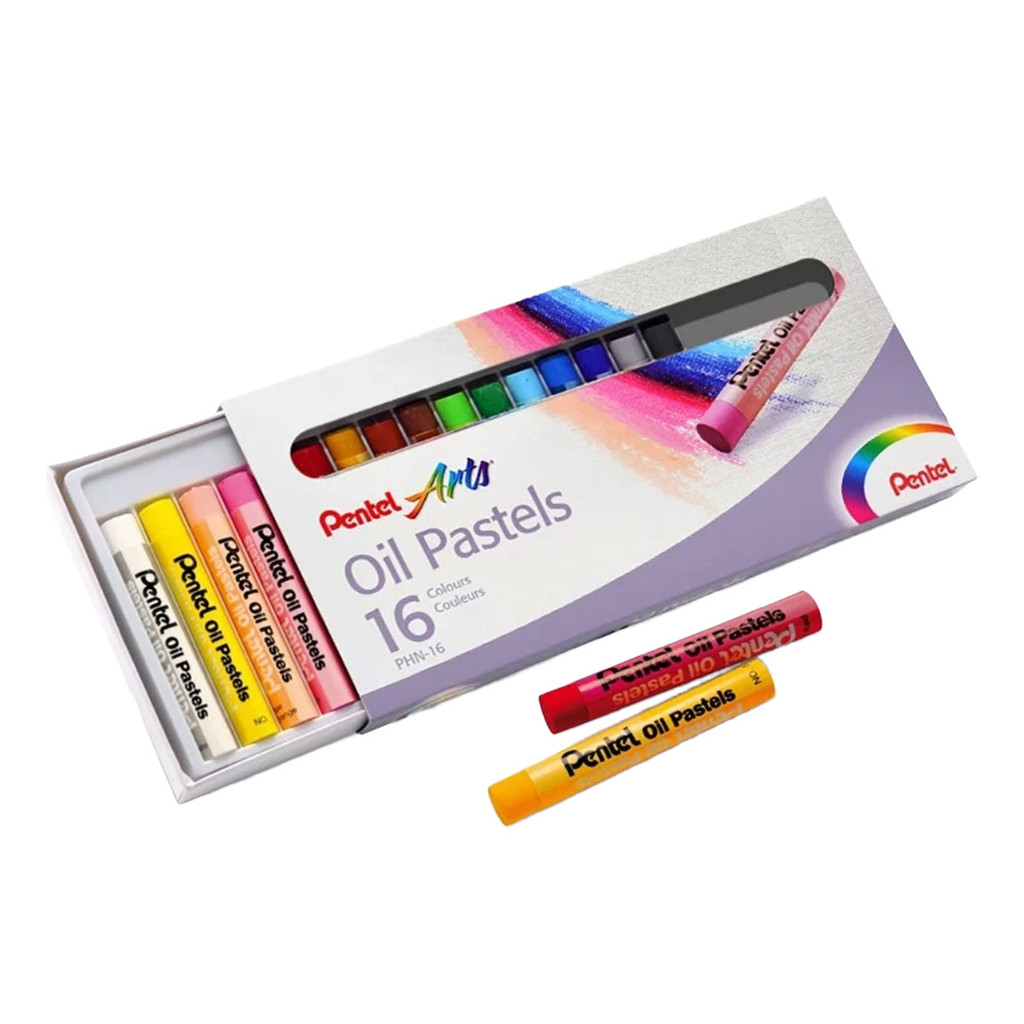 Giz Pastel Oleoso 16 Cores Pentel Arts - PNH-16