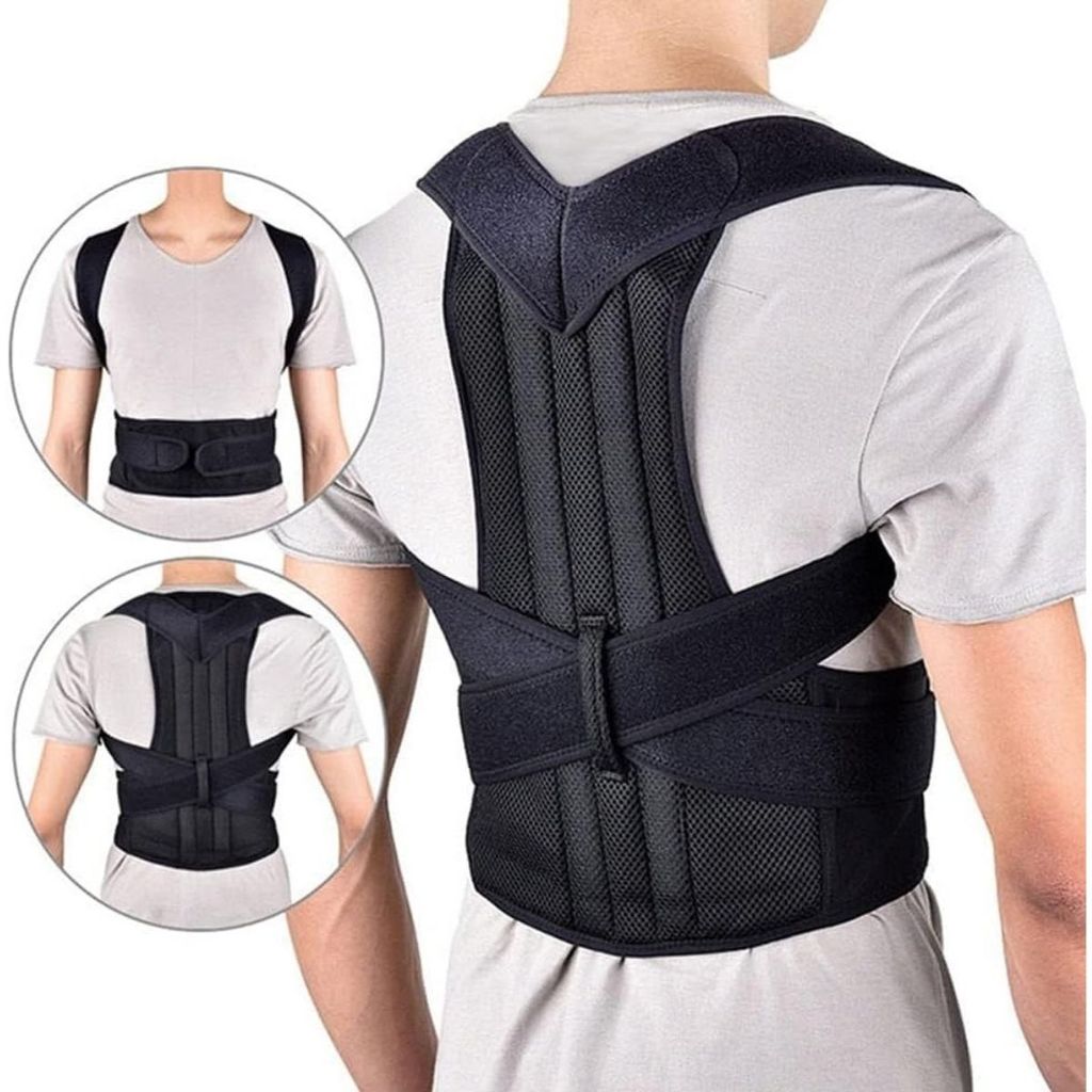 Corretor Postural Unissex Ajustável Cinta Para Coluna Lombar e Correção De Postura Unisex