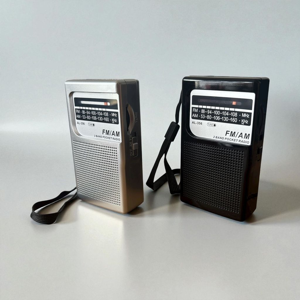 Mini Rádio Portátil De Bolso Recarregável e A Pilha FM/AM Retrô Vertical Altomex Presente Pai Mãe Vó