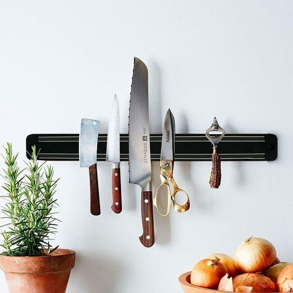 Barra Magnética de Parede para Facas e Utensílios, Imã Organizador Suporte de Cozinha