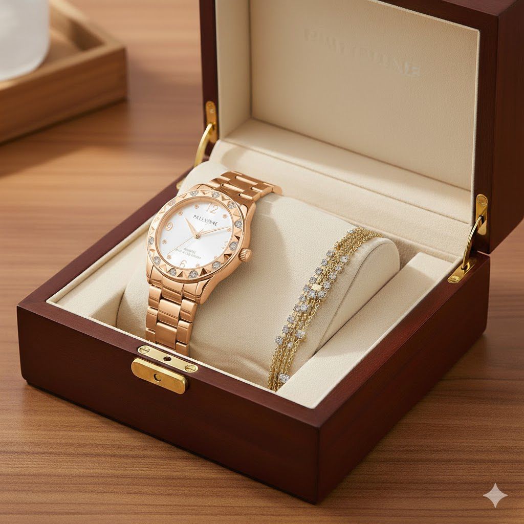 Relógio Hype Feminino Pallyjane à Prova D´Água Luxo Dourado Prata Rosê Aço Inoxidável Top De Linha