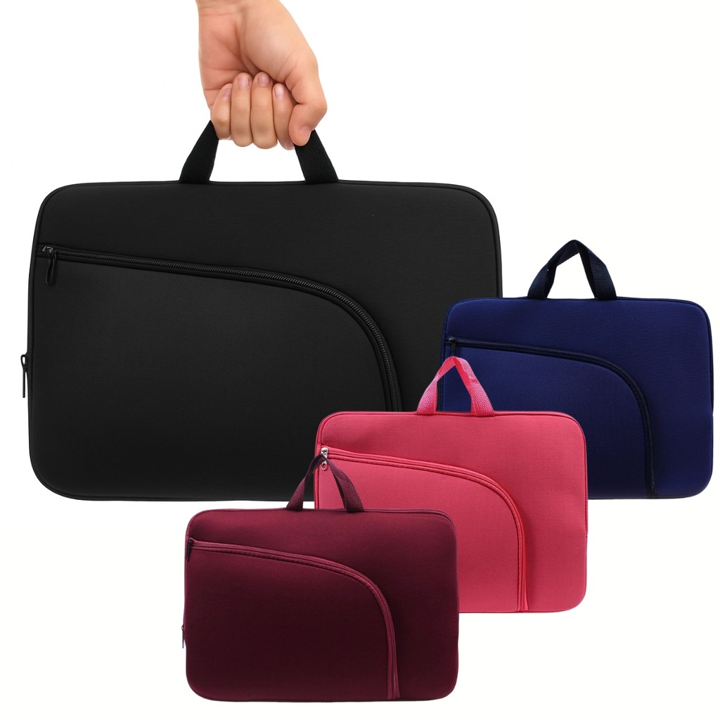 Maleta de Notebook Anti-Impacto 15,6" Resistente a Respingos de Água Neoprene Bolso Externo