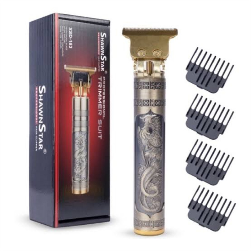 Máquina de Cortar Cabelo Profissional Dragão Elétrica Recarregável para Barbeiro