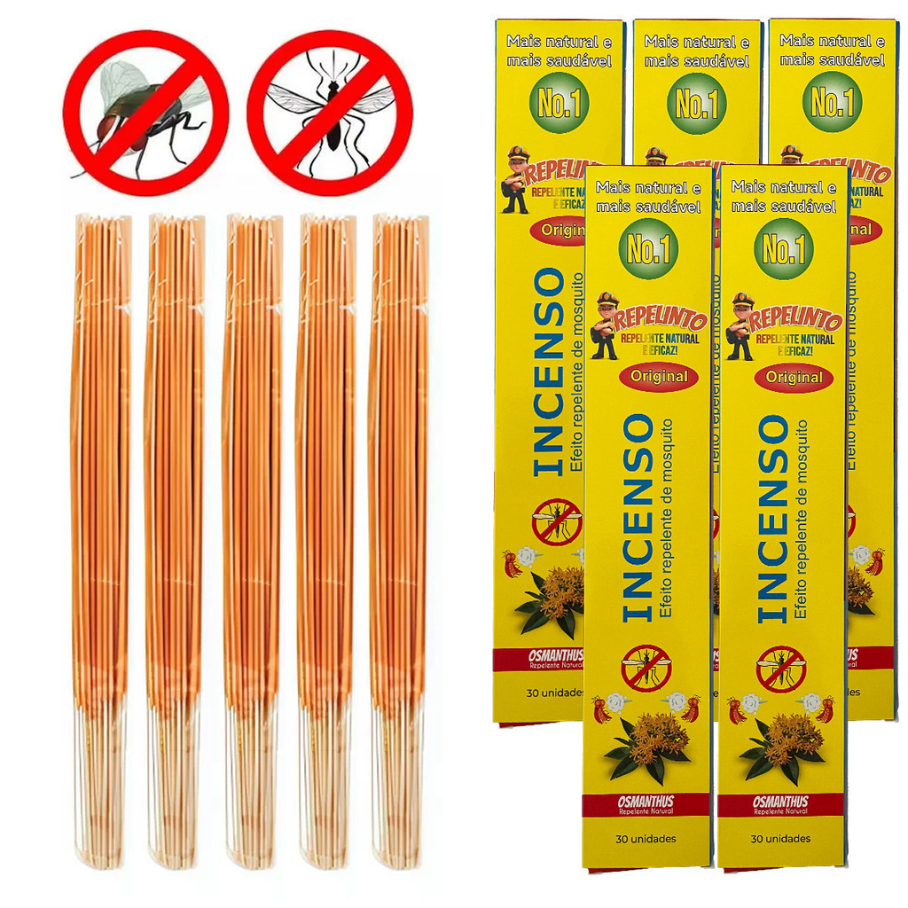 300 Palitos Incenso Repelente mata mosquito - Proteção Anti-Insetos, Seguro para Crianças